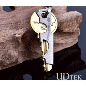 TRUE UTILITY Golden key camping tool with bottle opener screwdriver Nail file UDTEK2015
